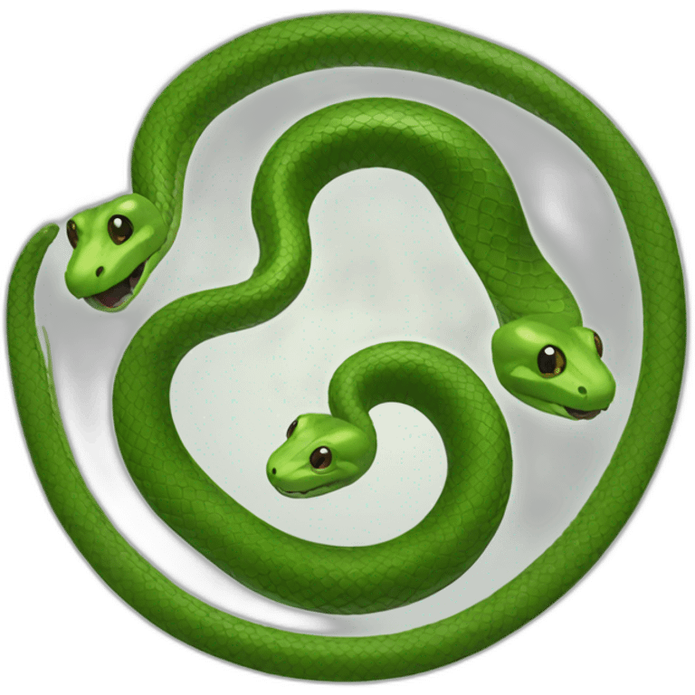 Two snakes circle emoji