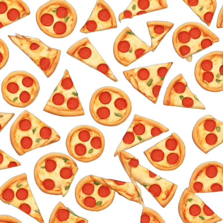 Pizza with face emoji