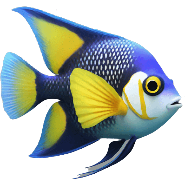 angel fish- front facing side, smiling,no background emoji