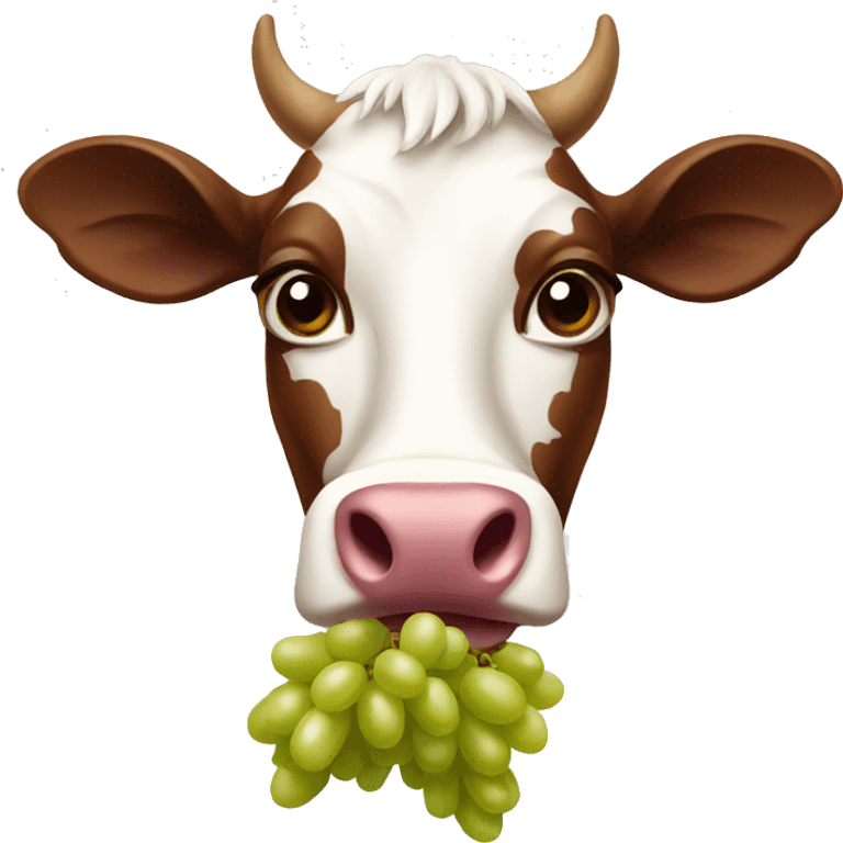 Grapes cow emoji