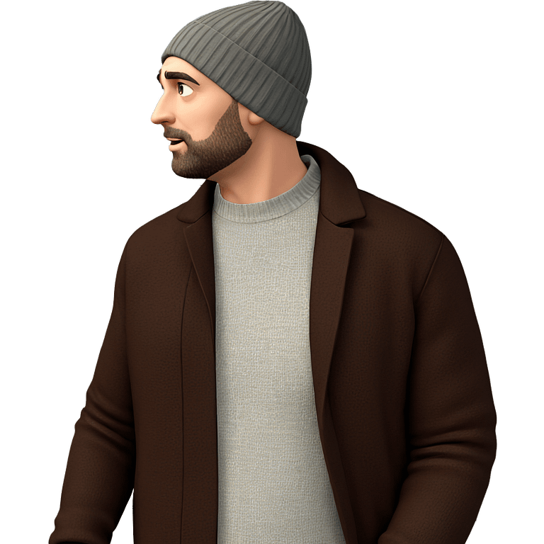 mature male with beanie outdoors emoji