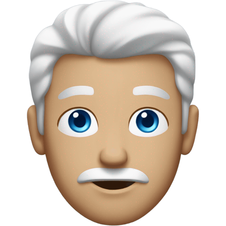 White Dad blue eyes salt + pepper hair emoji