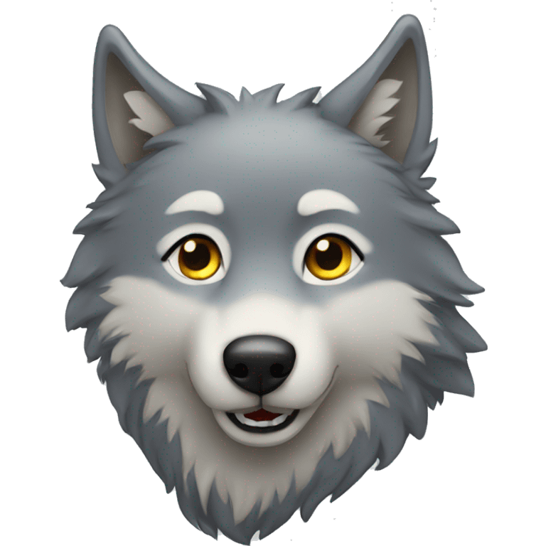 lonely wolf happy emoji