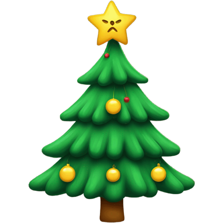 Christmas tree wishing merry Christmas emoji