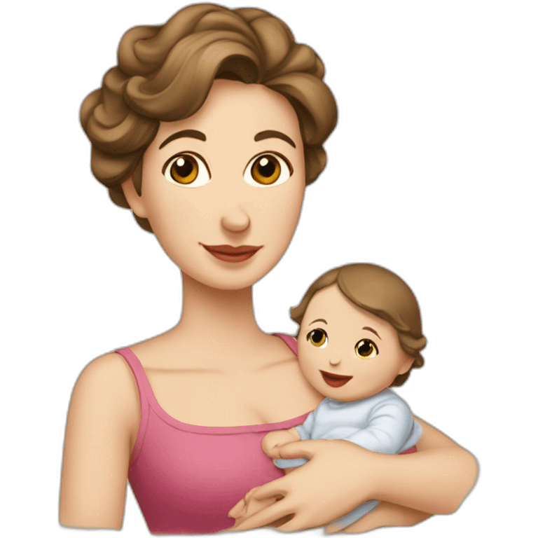 Femme française et son bébé emoji