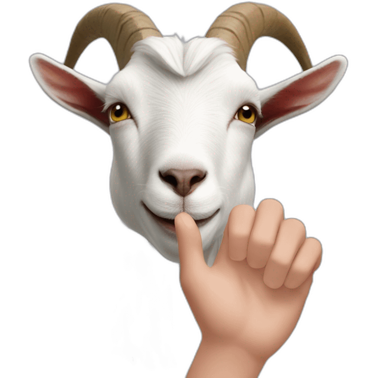 goat and hand emoji