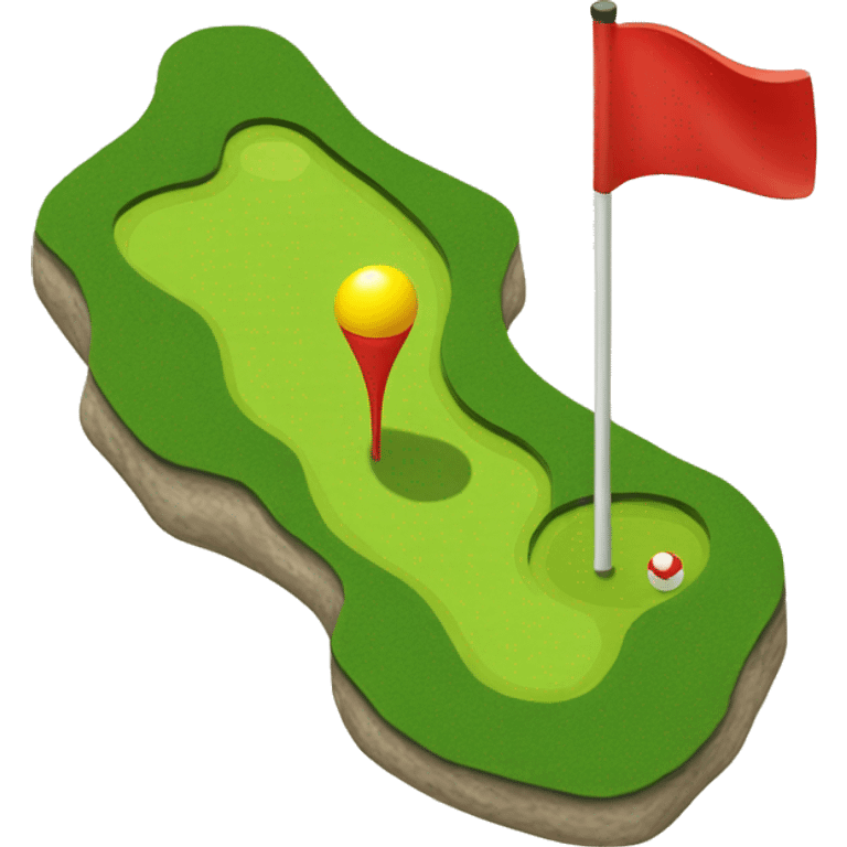 golf masters yellow map with red flag emoji emoji