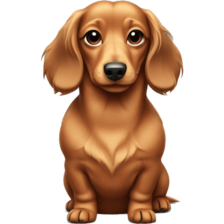 Chubby long hair dachshund  emoji