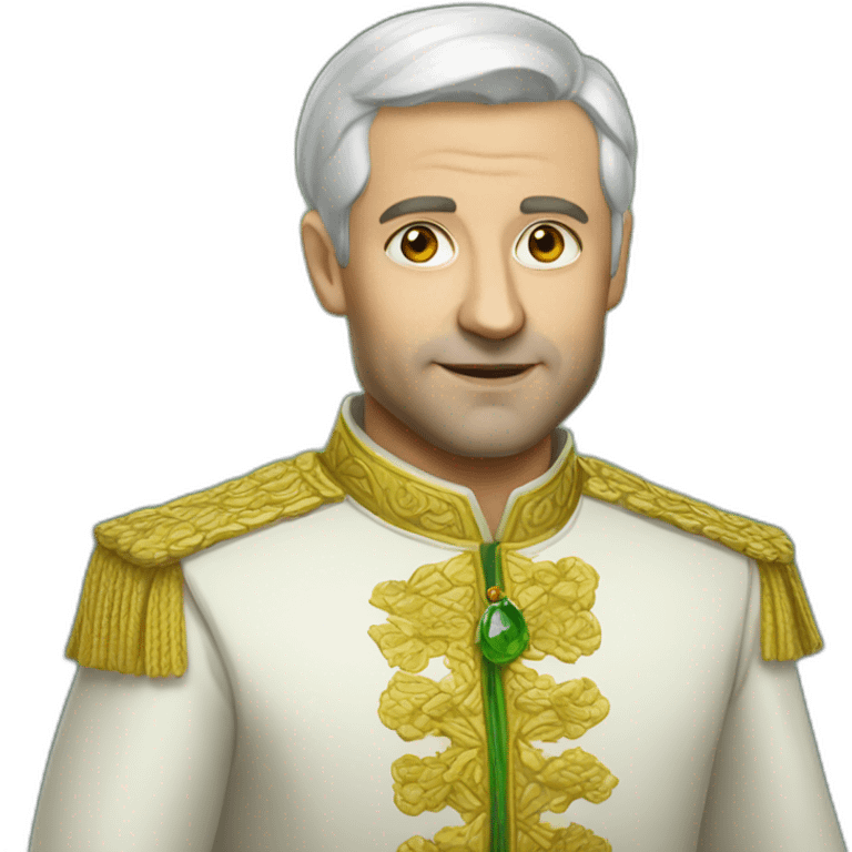 Zelenski in Ukrainian outfit  emoji