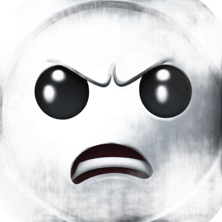 Metal cute mad Kirby Gray ball driving on car wheels with mad eyebrows game emoji