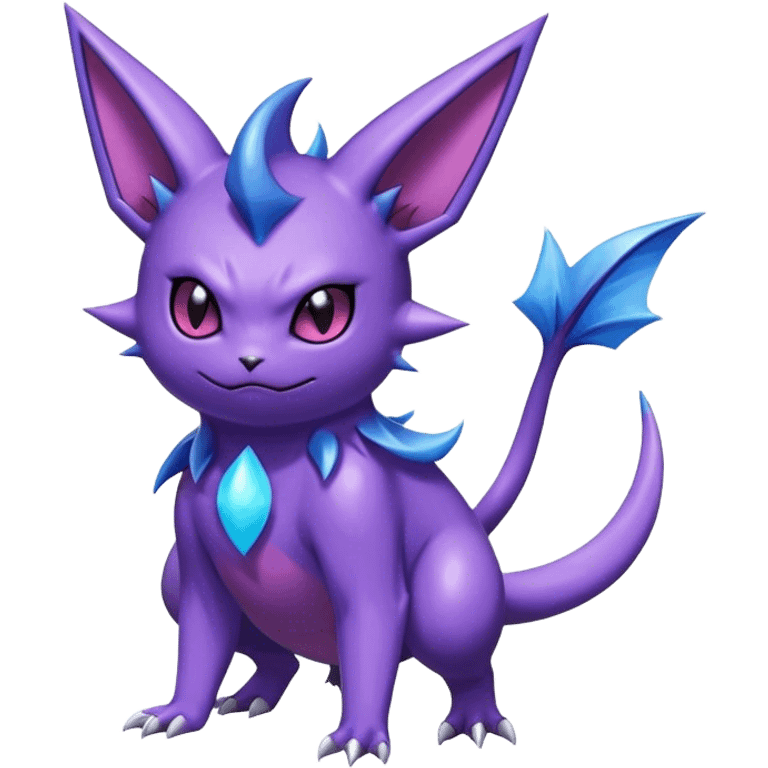 Shiny Dark Noibat-Espeon-Gengar-Nidorino-fusion-hybrid full body emoji