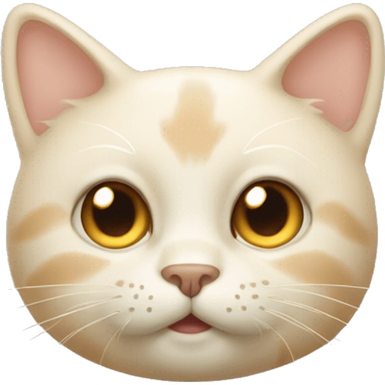 Cream colored cat face emoji