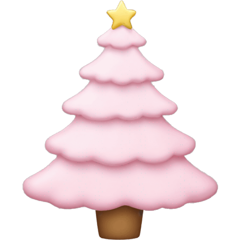 pastel pink christmas tree emoji