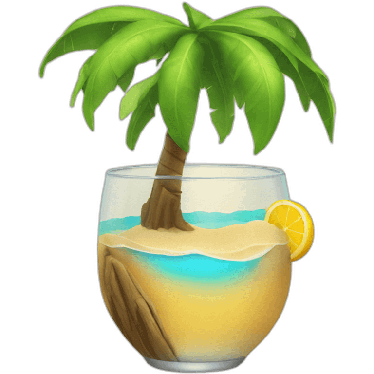 Drink beach palmer tree emoji