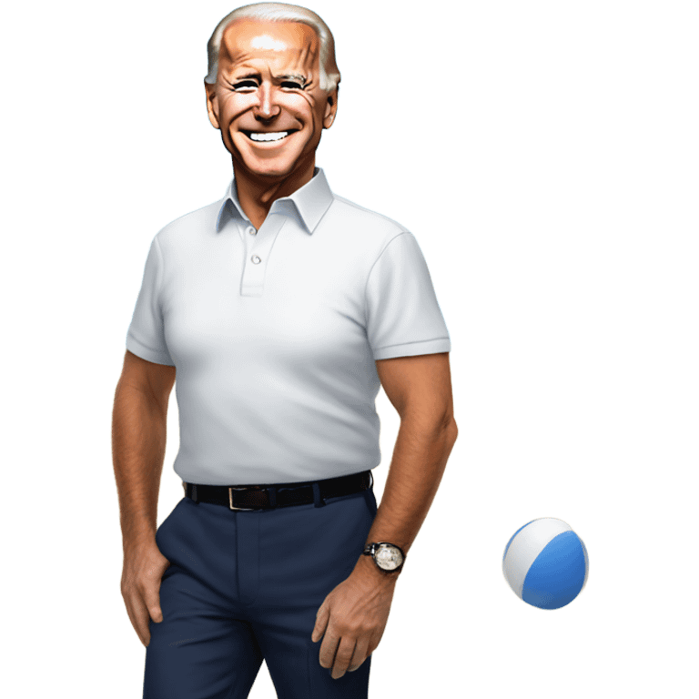 Joe Biden on the beach emoji