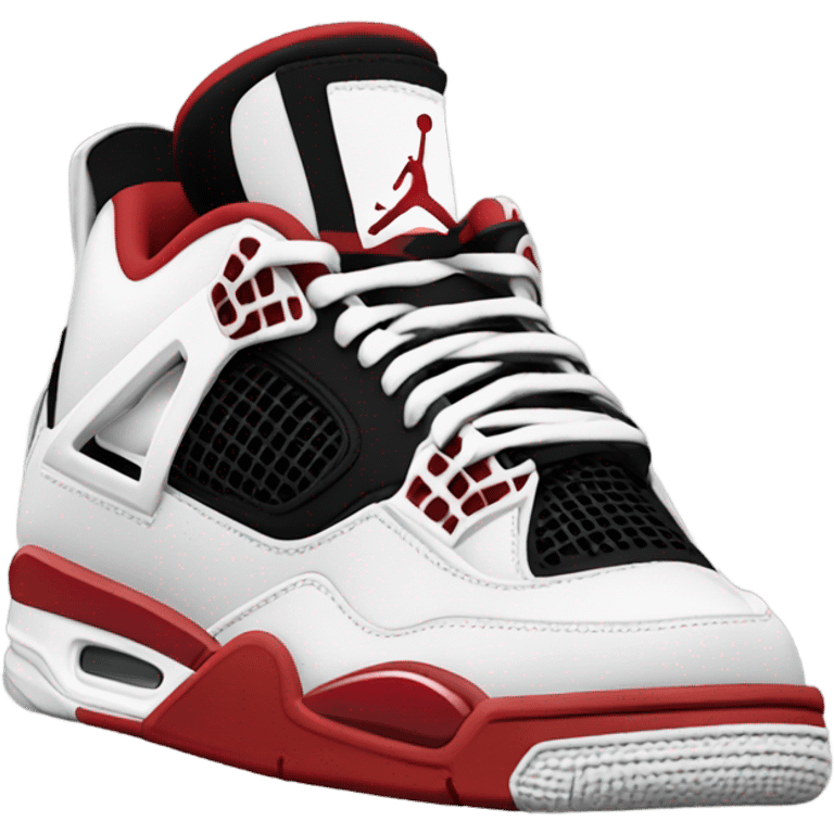 Red and black Jordan 4 shoe  emoji