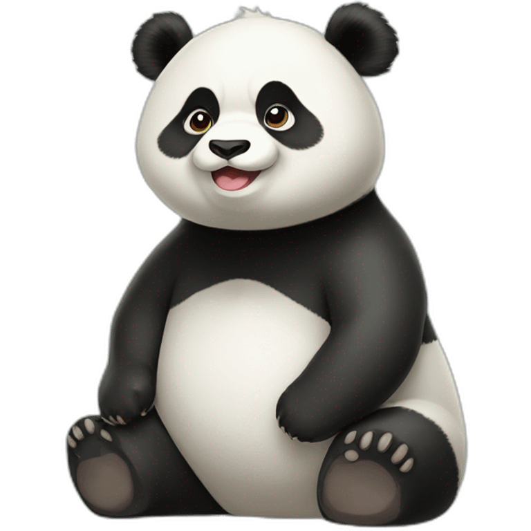 Fat giant panda Huahua emoji