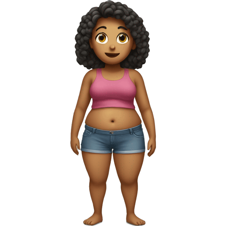 girl with big belly emoji