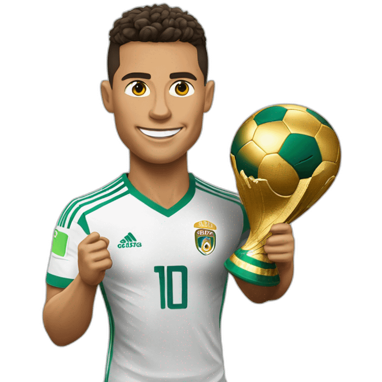 Ronaldo avec la coupe du monde emoji