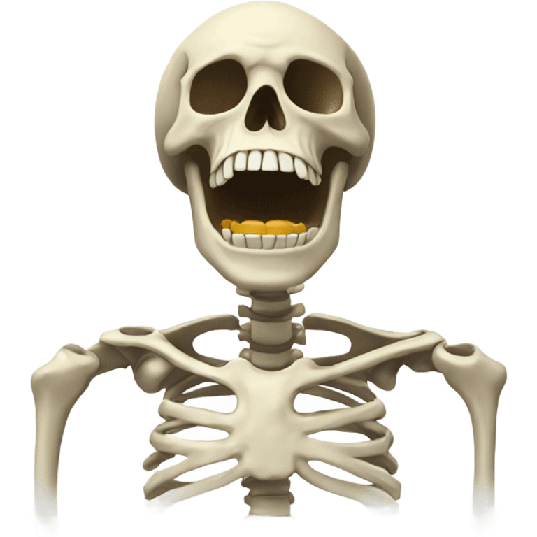 Skeleton with open jaw emoji