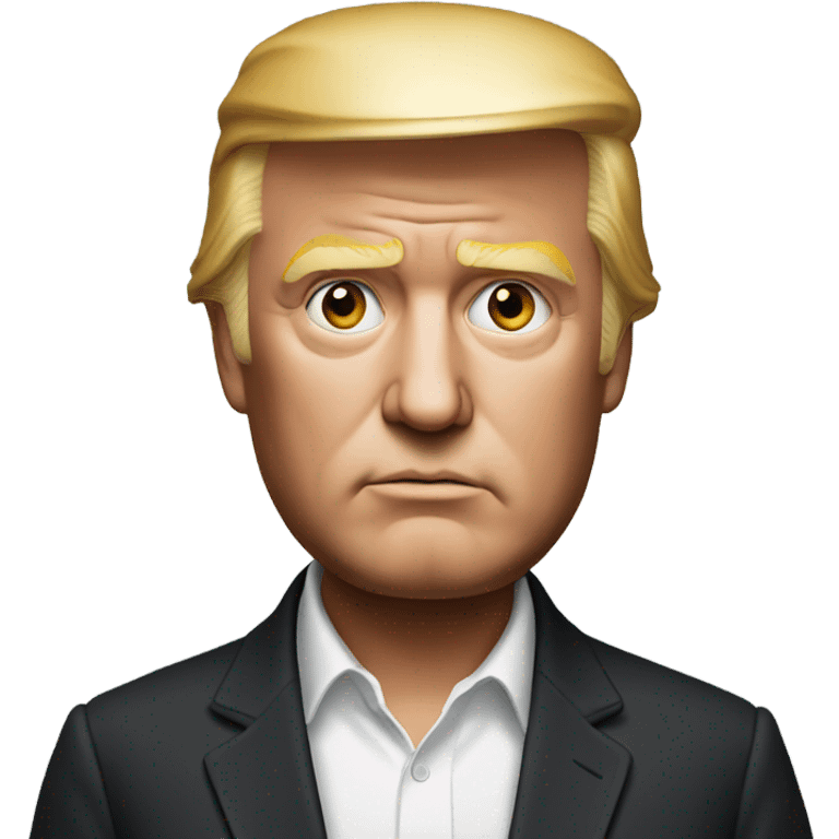 Trump photorealistic serious emoji