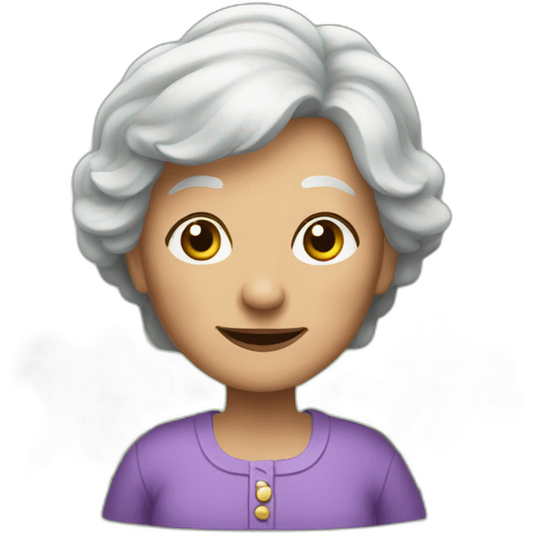 a granny with nettles emoji