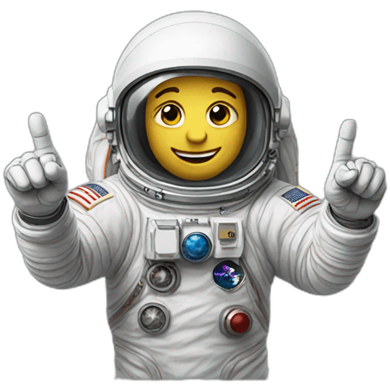 astronaut-two-fingers emoji