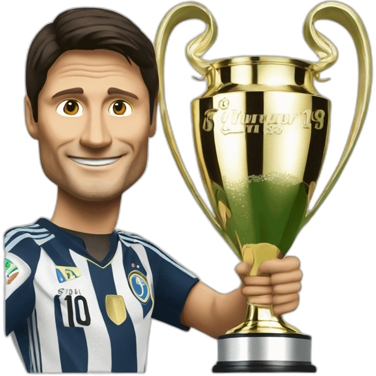 Javier Zanetti holding Champions League trophy emoji