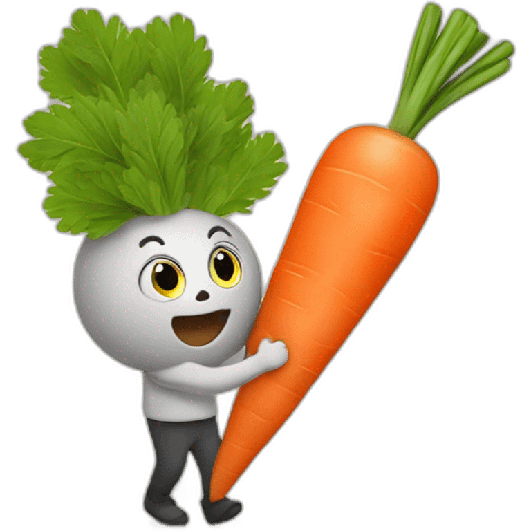 rabiit hold a carrot emoji