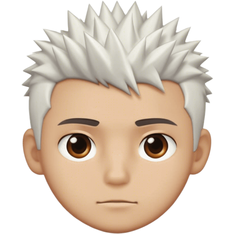 brown boy with white hair emoji