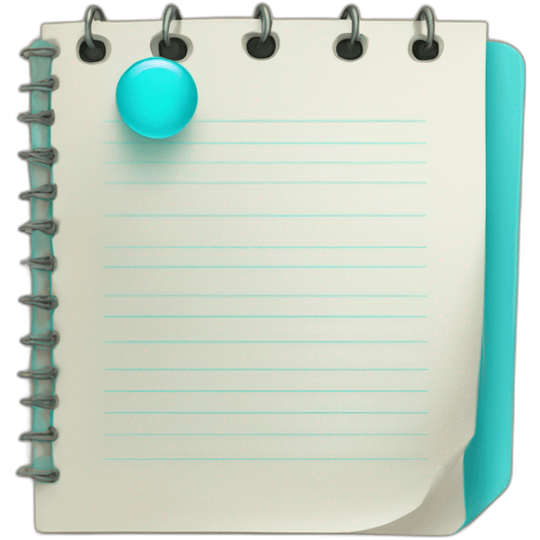 cyan notepad emoji