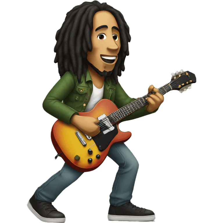 Bob marley with guitar emoji