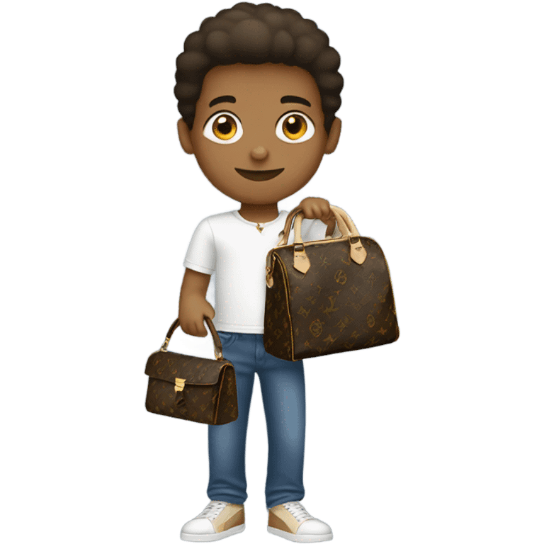 boy with louis vuitton purse emoji