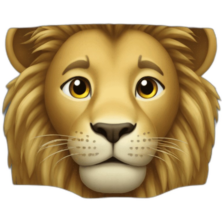 Lion in a car emoji