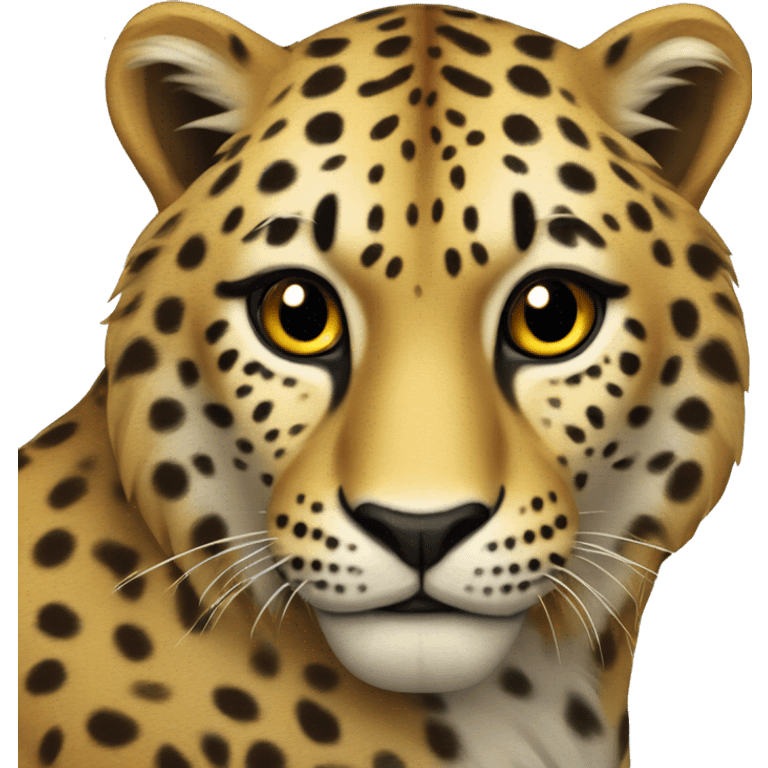 Leopar desenli kalp emoji