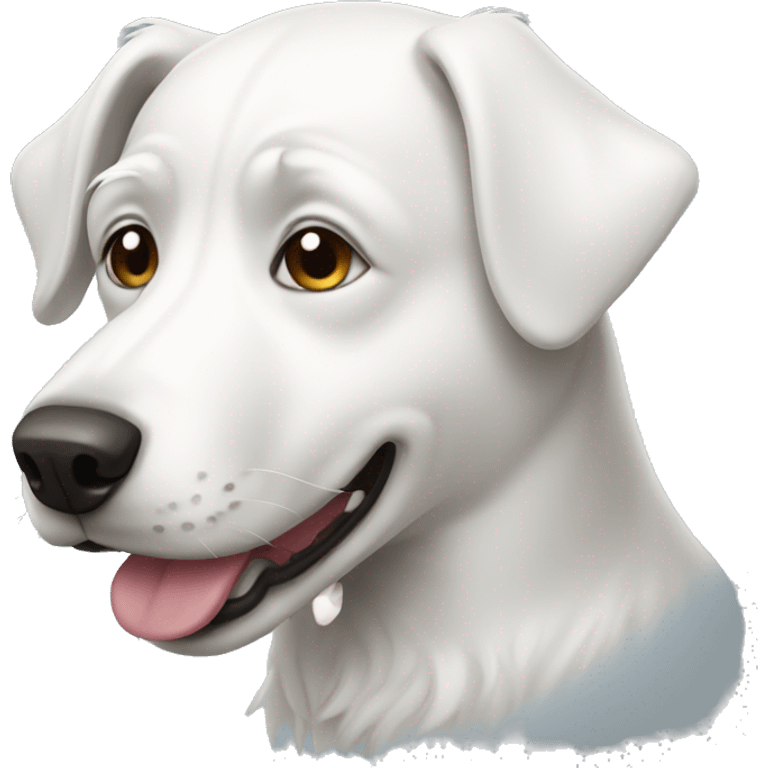 a white dog  emoji