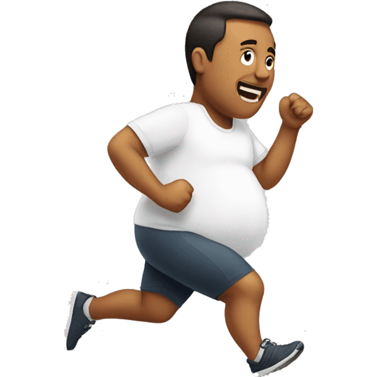 running pregnant man, a very big big pregnant belly emoji