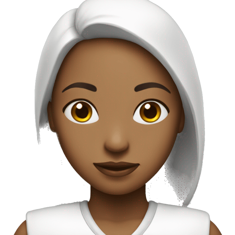 Joga girl with a white leather  emoji