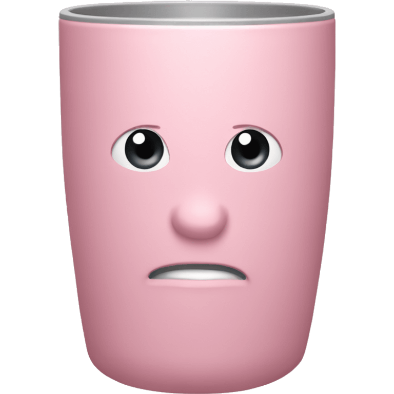 Light pink tumbler without face emoji