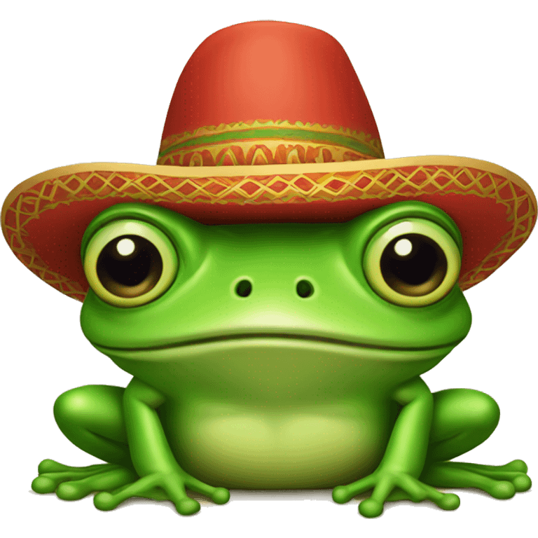 frog with mexican hat emoji