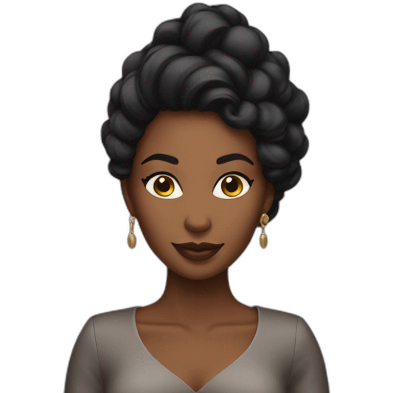 elegant black woman emoji