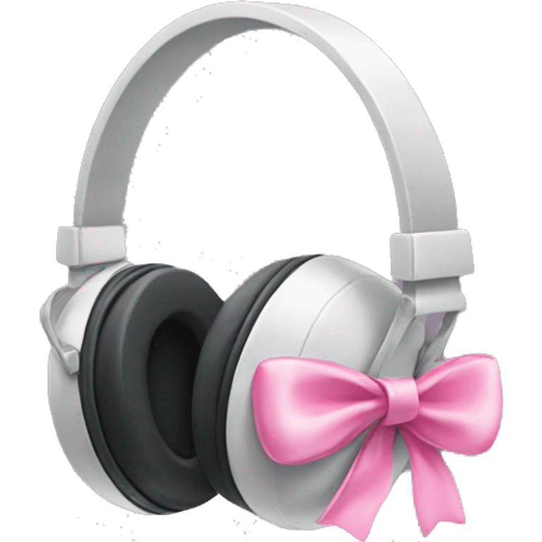 Headphones with pink bows emoji