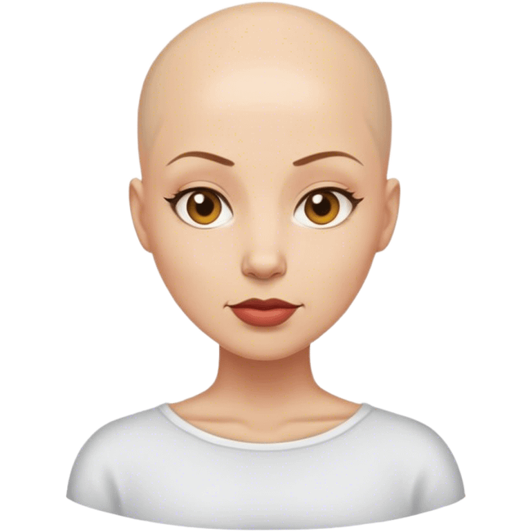 only a bald woman head emoji