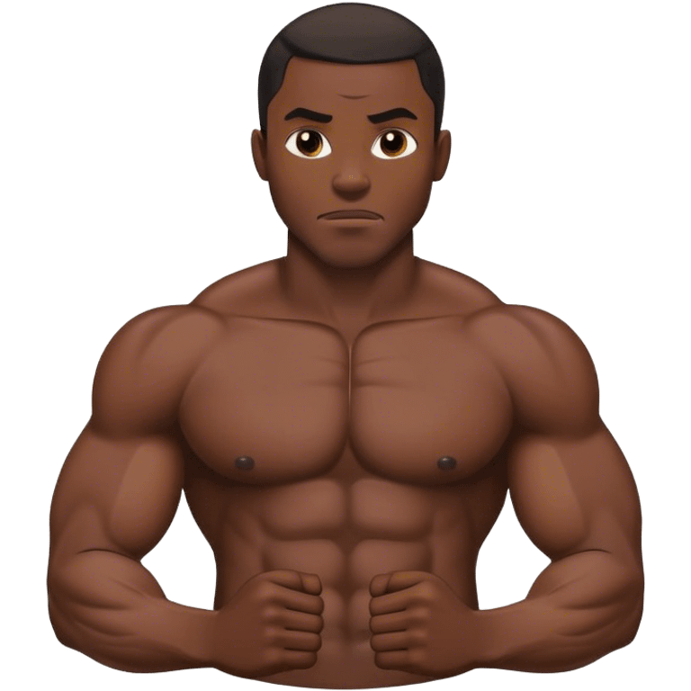 Muscular black and white chad meme  emoji