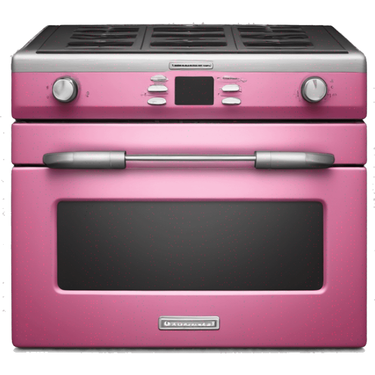 Realistic raspberry color kitchenaid oven isolated. emoji