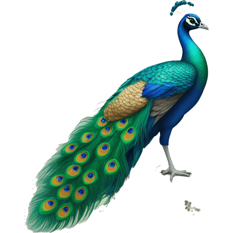 peacock with  emoji