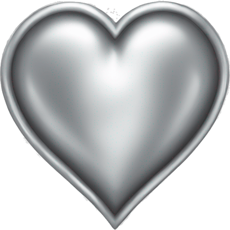 Heart made of silver emoji