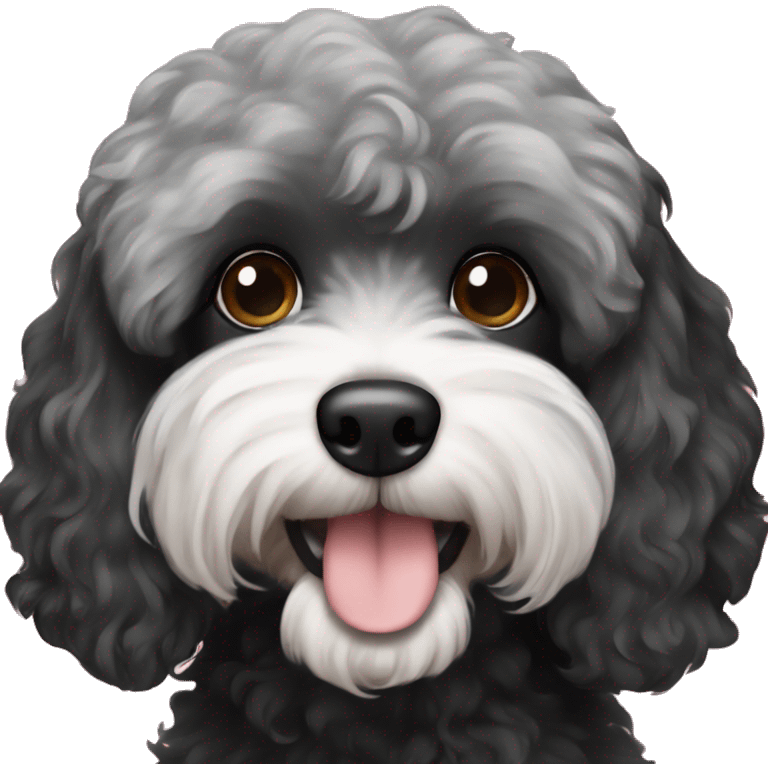 Black poodle Havanese  emoji