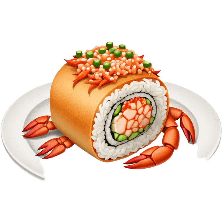 Spicy crab roll  emoji