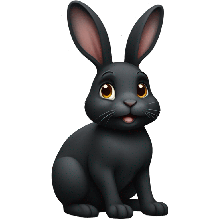 Black rabbit emoji